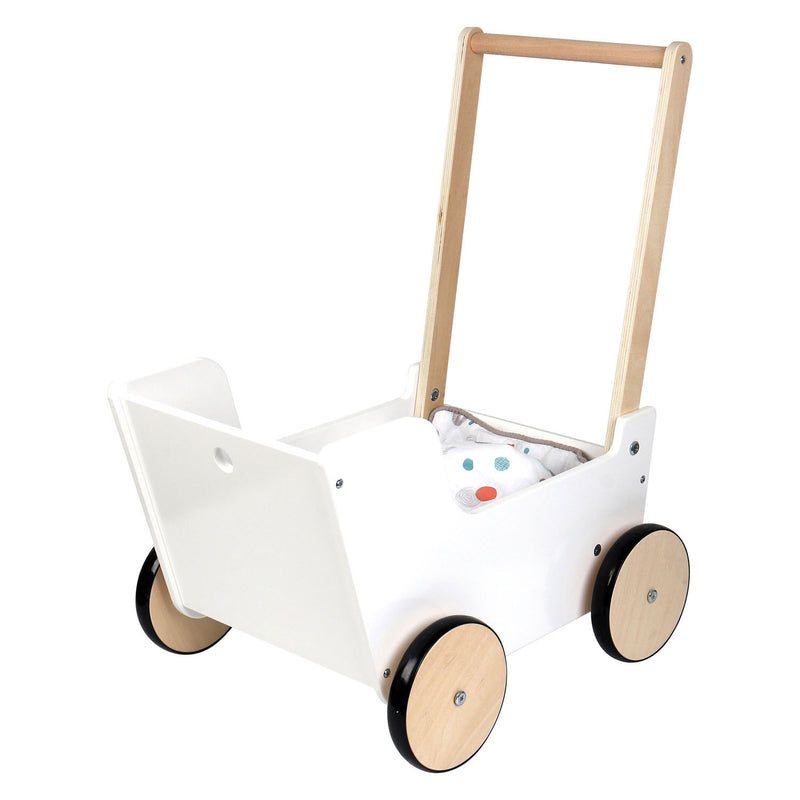 Load image into Gallery viewer, Small foot - houten duwpoppenwagen little button
