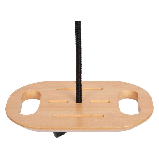 Small foot - houten disc schommel met handgrepen black line