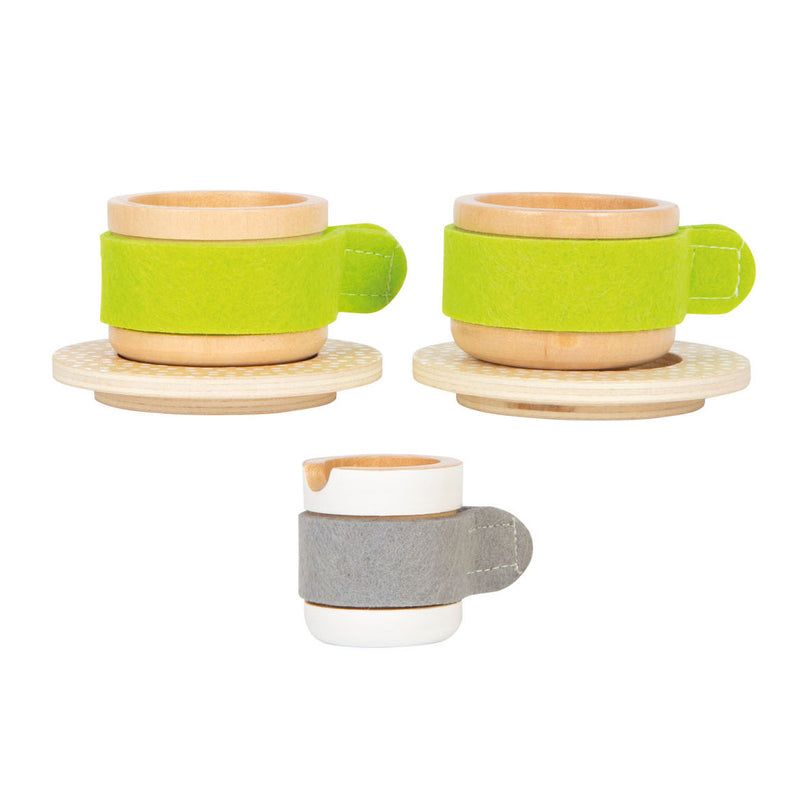 Load image into Gallery viewer, Small foot - houten speelkeuken koffie- en theeservies
