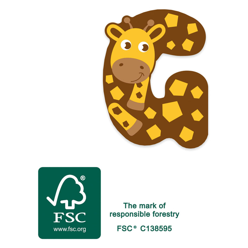 Load image into Gallery viewer, Small foot - houten dieren kinderletter - g
