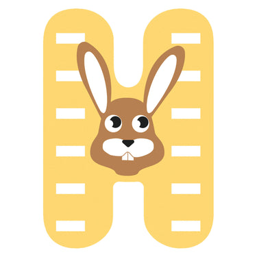 Small foot - houten dieren kinderletter - h