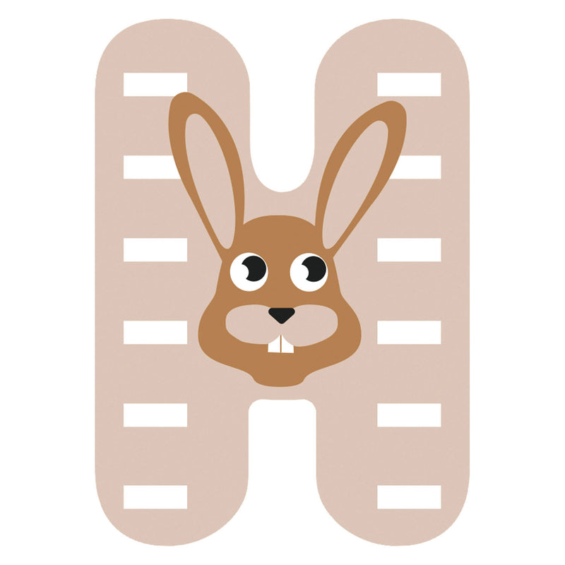 Load image into Gallery viewer, Small foot - houten dieren kinderletter - h
