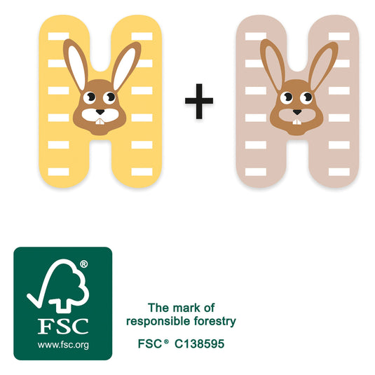 Small foot - houten dieren kinderletter - h