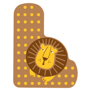 Small foot - houten dieren kinderletter - l