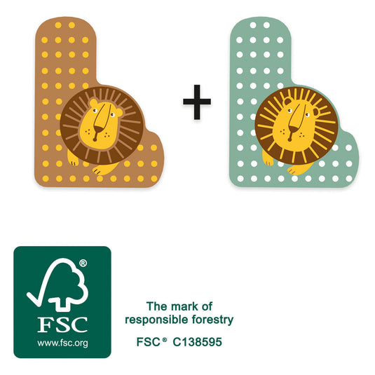 Small foot - houten dieren kinderletter - l