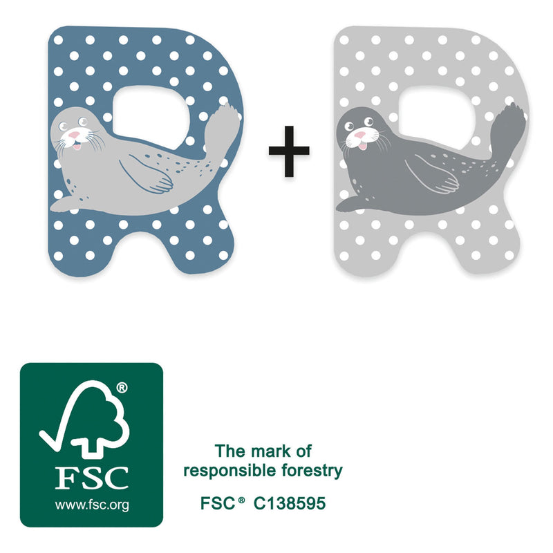 Load image into Gallery viewer, Small foot - houten dieren kinderletter - r
