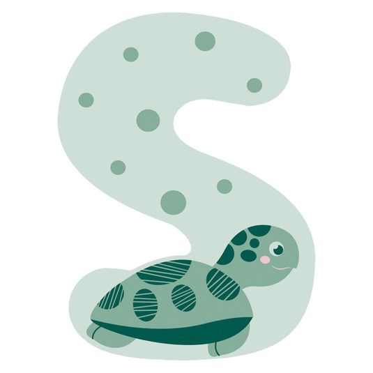 Small foot - houten dieren kinderletter - s