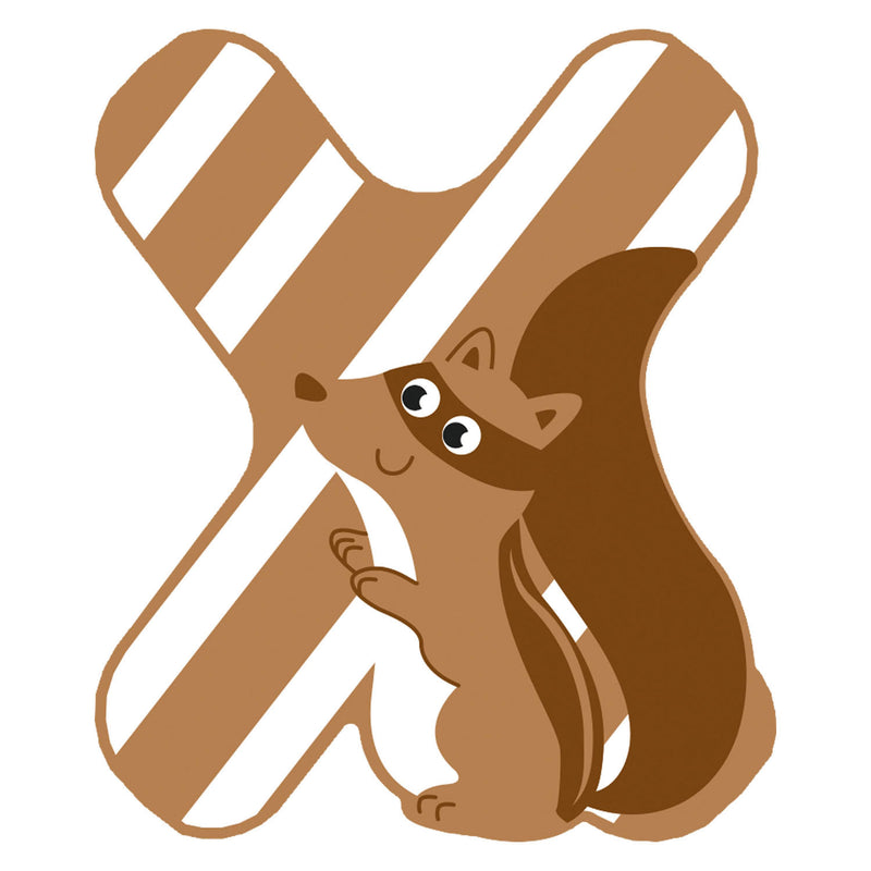 Load image into Gallery viewer, Small foot - houten dieren kinderletter - x
