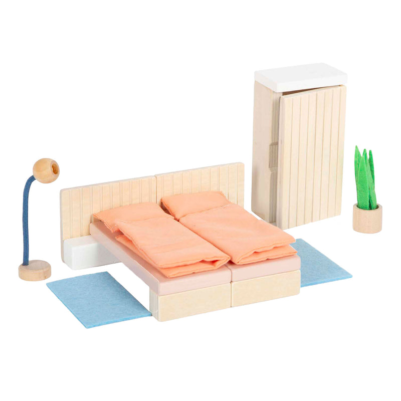Load image into Gallery viewer, Small foot - houten poppenhuis meubeltjes slaapkamer
