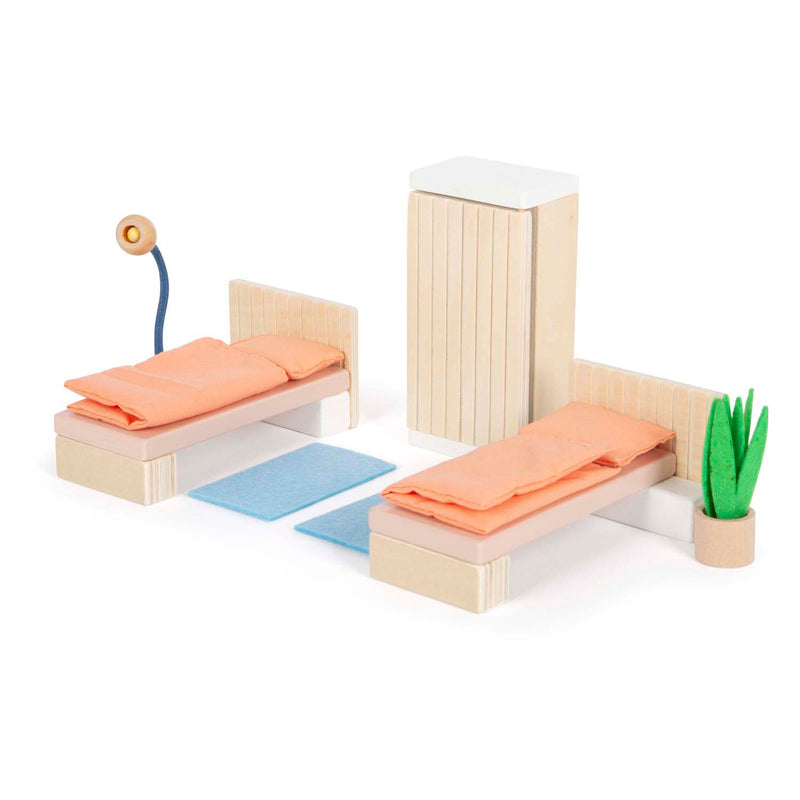 Load image into Gallery viewer, Small foot - houten poppenhuis meubeltjes slaapkamer
