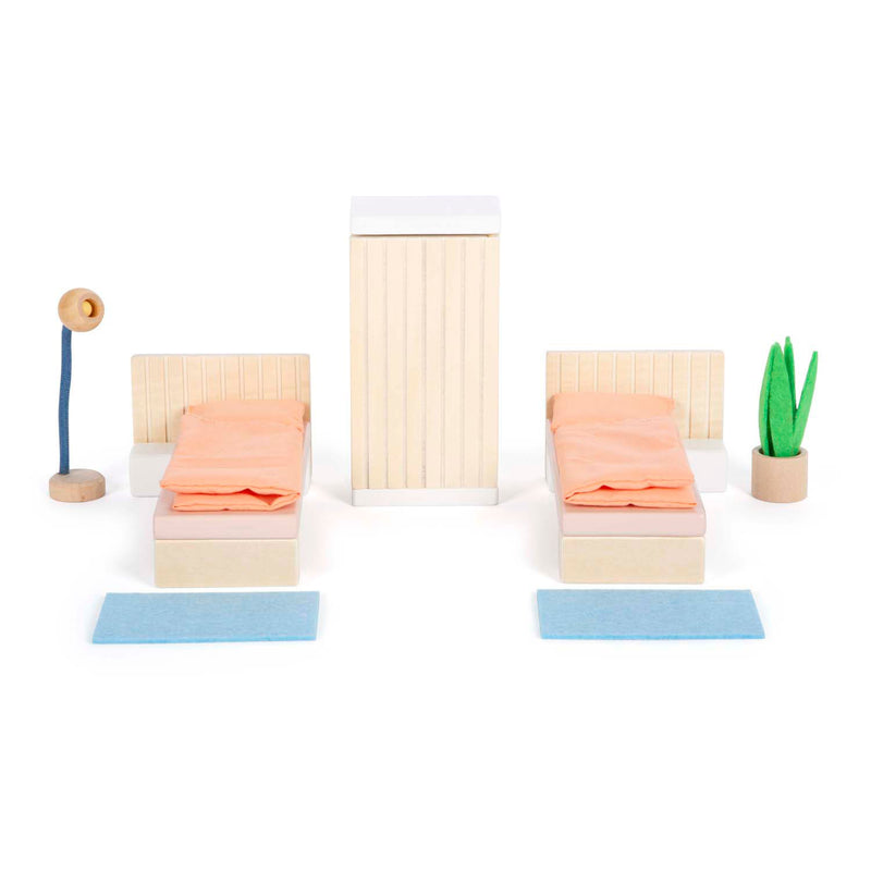 Load image into Gallery viewer, Small foot - houten poppenhuis meubeltjes slaapkamer
