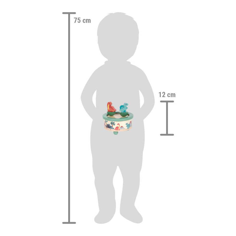 Load image into Gallery viewer, Small foot - houten muziekdoos dino
