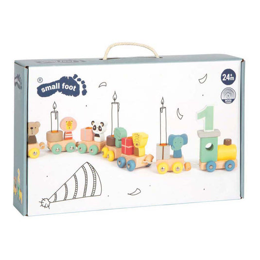 Small foot - houten verjaardagtrein met dieren