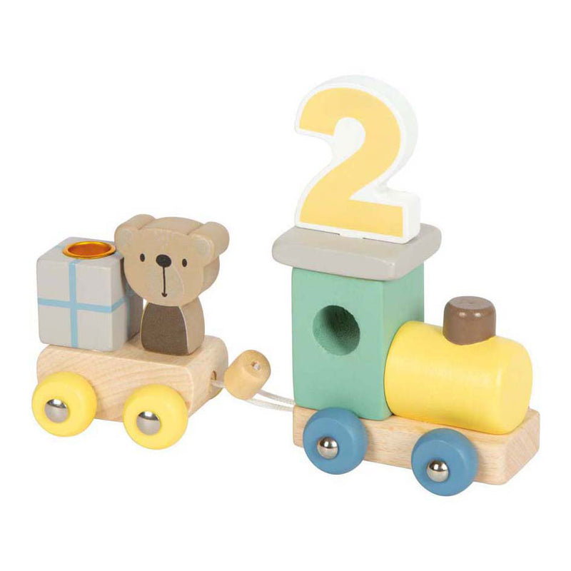 Load image into Gallery viewer, Small foot - houten verjaardagtrein met dieren
