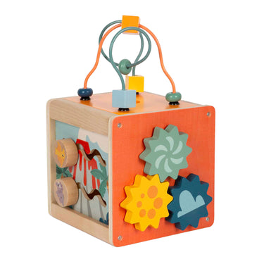Small foot - houten activiteitenkubus motoriekspiraal dino
