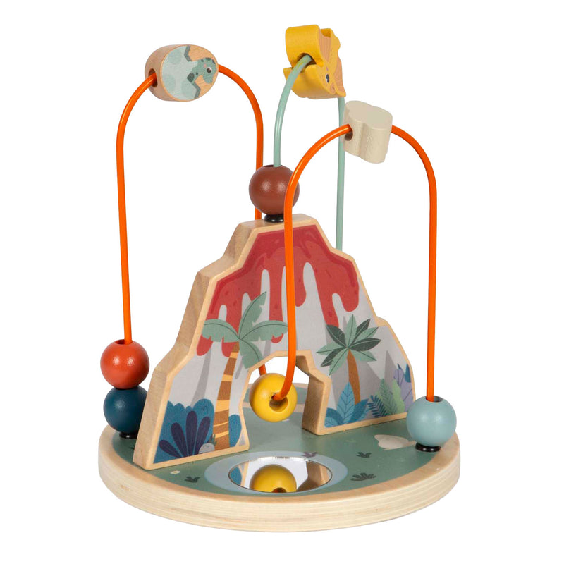 Load image into Gallery viewer, Small foot - houten motoriekspiraal vulkaan en dino
