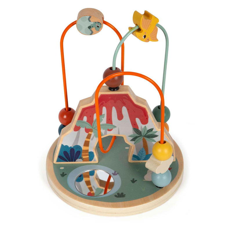 Load image into Gallery viewer, Small foot - houten motoriekspiraal vulkaan en dino
