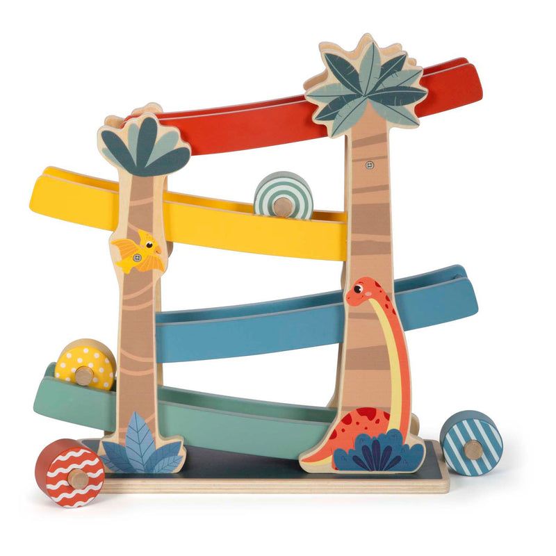Load image into Gallery viewer, Small foot - houten knikkerbaan dino
