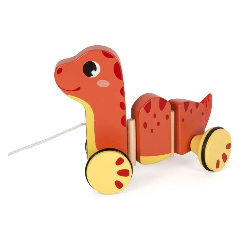 Load image into Gallery viewer, Small foot - houten trekfiguur dino
