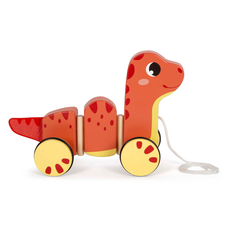 Load image into Gallery viewer, Small foot - houten trekfiguur dino
