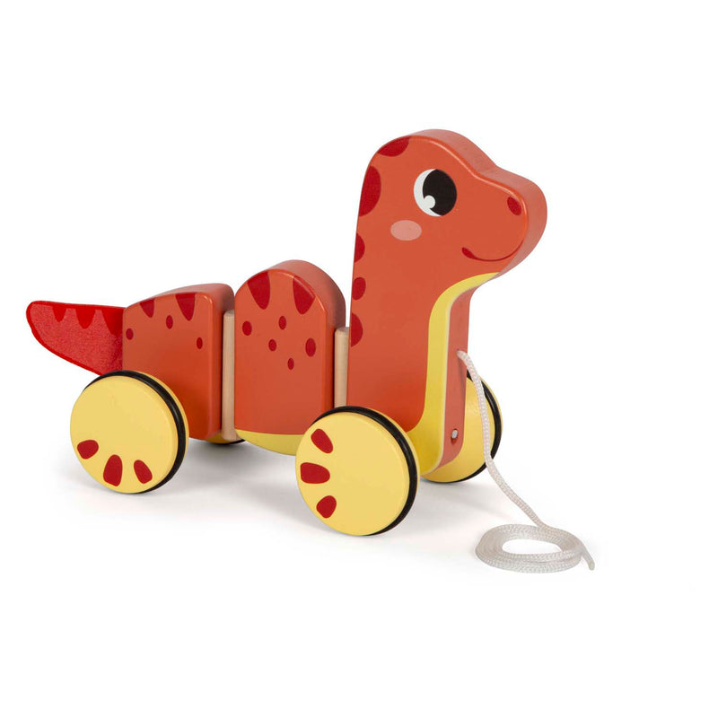 Load image into Gallery viewer, Small foot - houten trekfiguur dino
