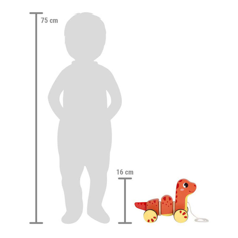 Load image into Gallery viewer, Small foot - houten trekfiguur dino
