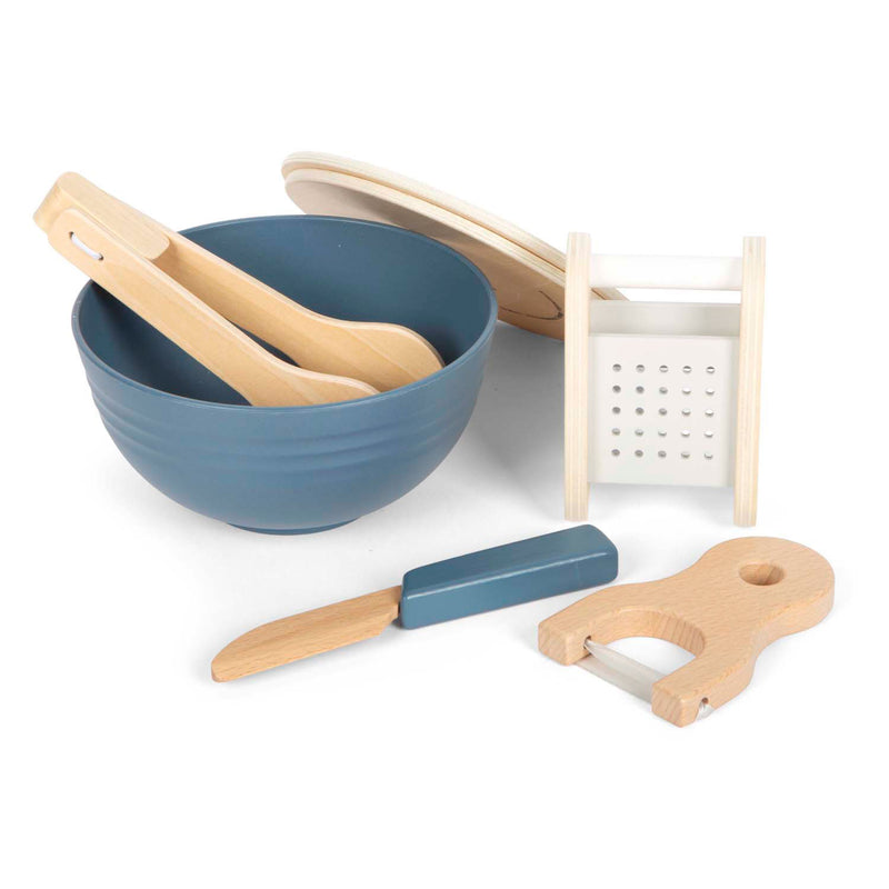 Load image into Gallery viewer, Small foot - houten speelgoed eten salade speelset, 11dlg.
