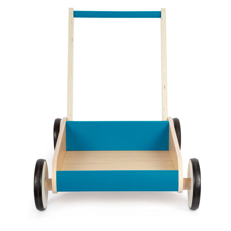 Load image into Gallery viewer, Small foot - houten loopwagen petrol blauw
