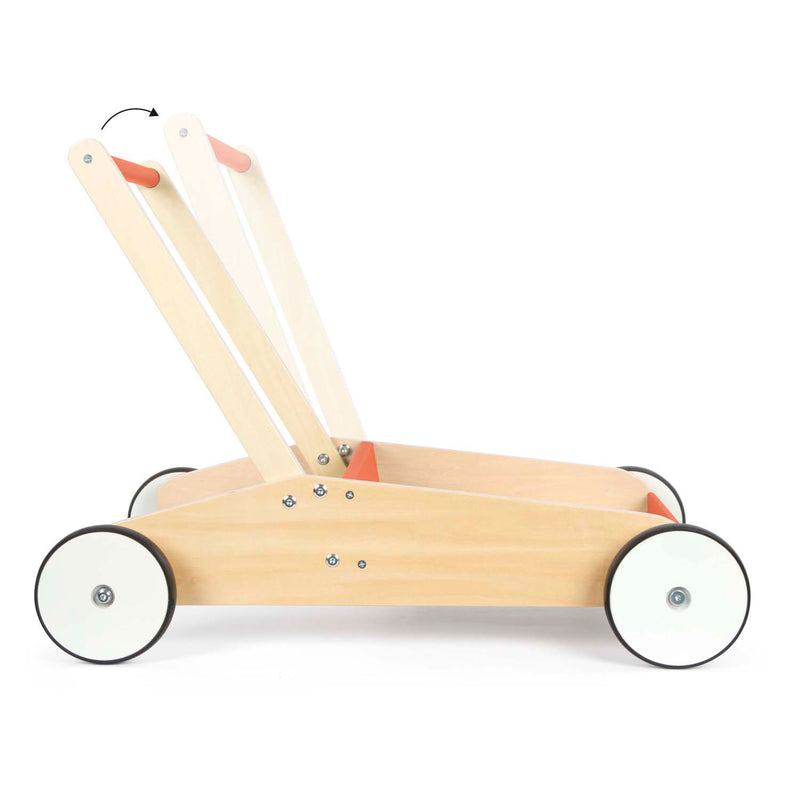 Load image into Gallery viewer, Small foot - houten loopwagen koper rood
