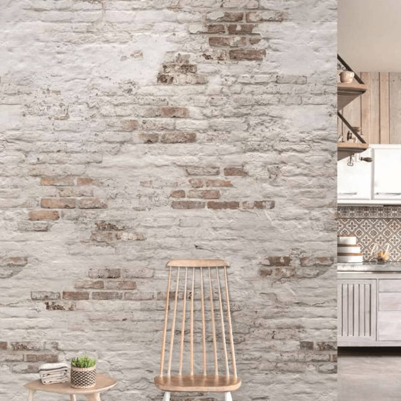 Load image into Gallery viewer, Dutch wallcoverings dutch wallcoverings fotobehang old brick wall beige bruin
