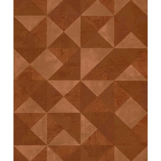 Noordwand behang topchic graphic shapes facet metallic oranje