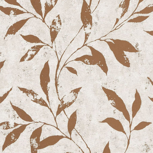Dutch wallcoverings behang leafs beige en bruin