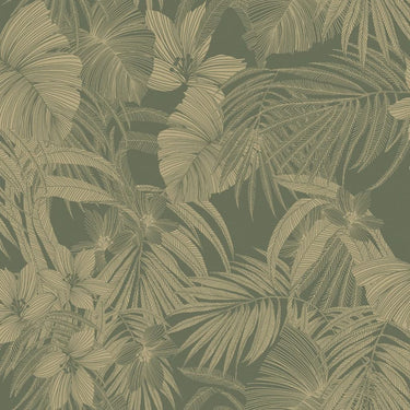 Dutch wallcoverings behang joelle groen en goudkleurig