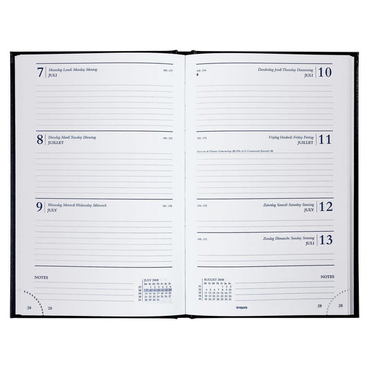 Brepols bureauagenda saturnus week 2027 lima zwart 13x21 cm