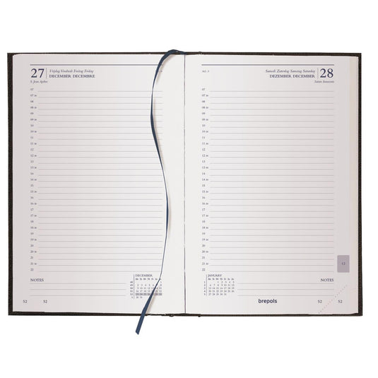 Brepols bureauagenda saturnus 1 dag 2027 lima blauw 13x21 cm