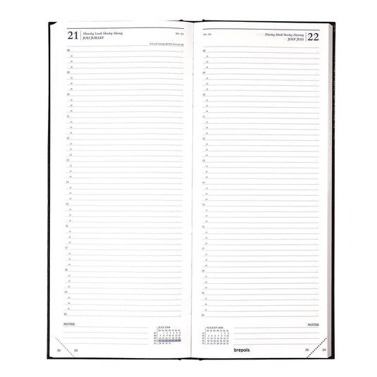 Brepols agenda saturnus 1 dag 2026 lang zwart