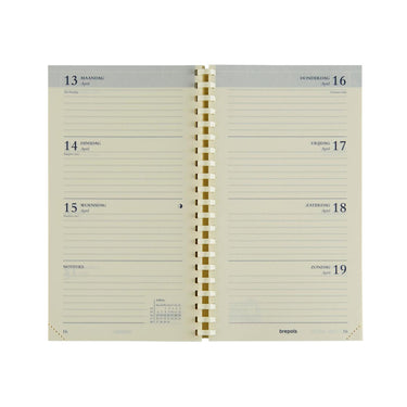 Brepols zakagenda interplan week nl 2026 genova zwart 9x 16 cm