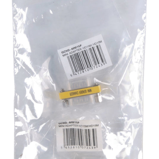 Valueline gchd-mm15p metalen mini vga adapter hd15p mannelijk - hd15p mannelijk