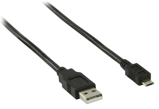 Valueline vlcp60500b10 usb 2.0 usb a male - usb micro b male kabel 1,00 m zwart