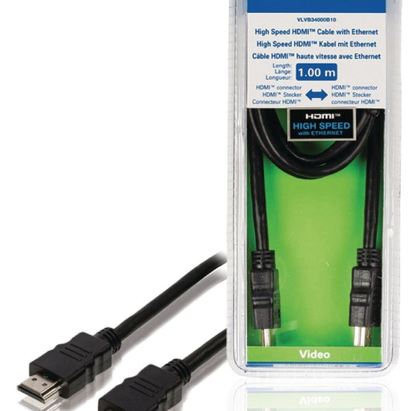 Valueline valueline vlvb34000b10 high speed hdmi kabel met ethernet hdmi-connector hdmi-connector 1.00 m zwart