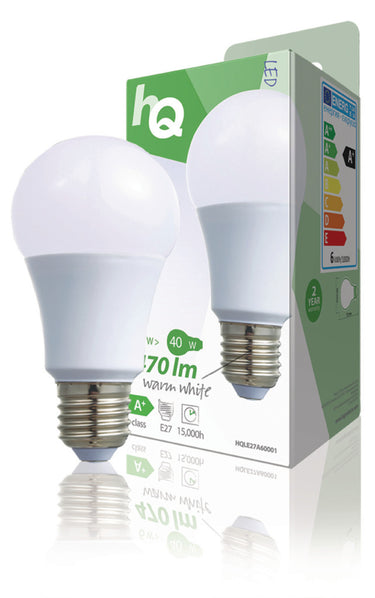 Hq le27a60001 led-lamp a60 e27 6,5 w 470 lm 2 700 k