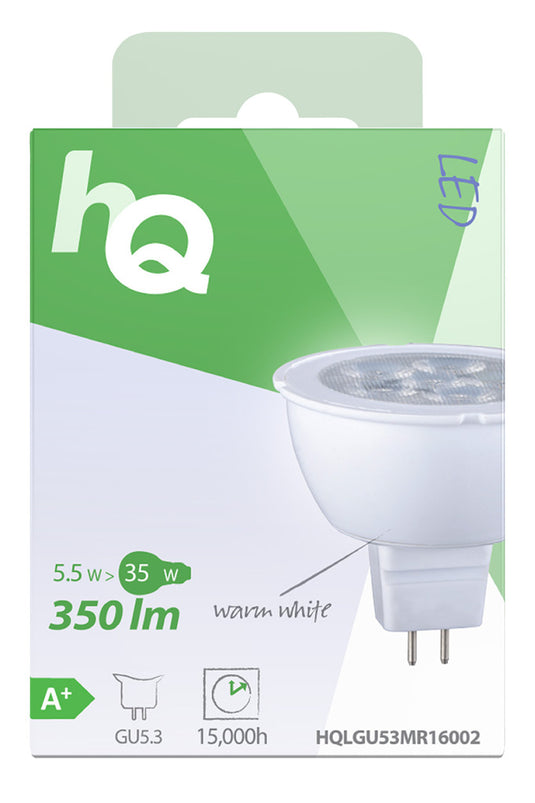 Hq lgu53 mr16002 led-lamp mr16 gu5.3 5,5 w 350 lm 2 700 k