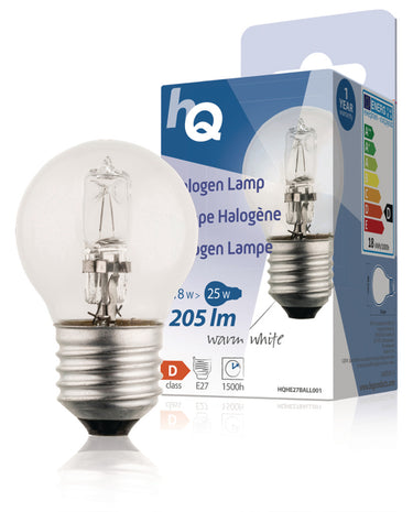 Hq hq hqhe27 ball001 halogeenlamp kogel e27 18 w 205 lm 2 800 k