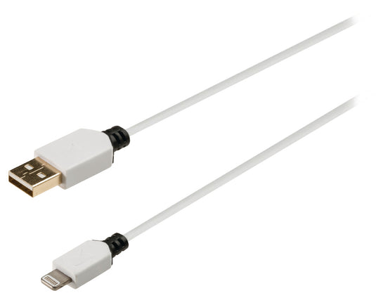 K ouml;nig knm39300w10 sync and charge kabel 8-pins lightning male - usb 2.0 a male 1,00 m wit