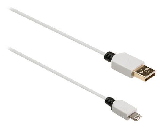K ouml;nig knm39300w10 sync and charge kabel 8-pins lightning male - usb 2.0 a male 1,00 m wit