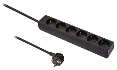 Valueline vles615f001bl stekkerdoos 6-wegs 1.50 m zwart
