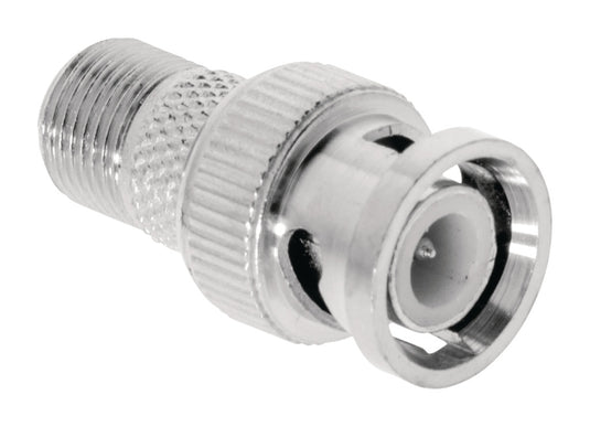 Valueline vlsp41965m antenne adapter bnc male - f-connector female zilver