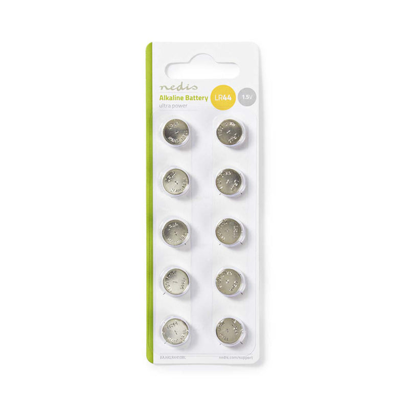 Load image into Gallery viewer, Nedis baaklr4410bl alkaline batterij lr44 10 stuks blisterverpakking

