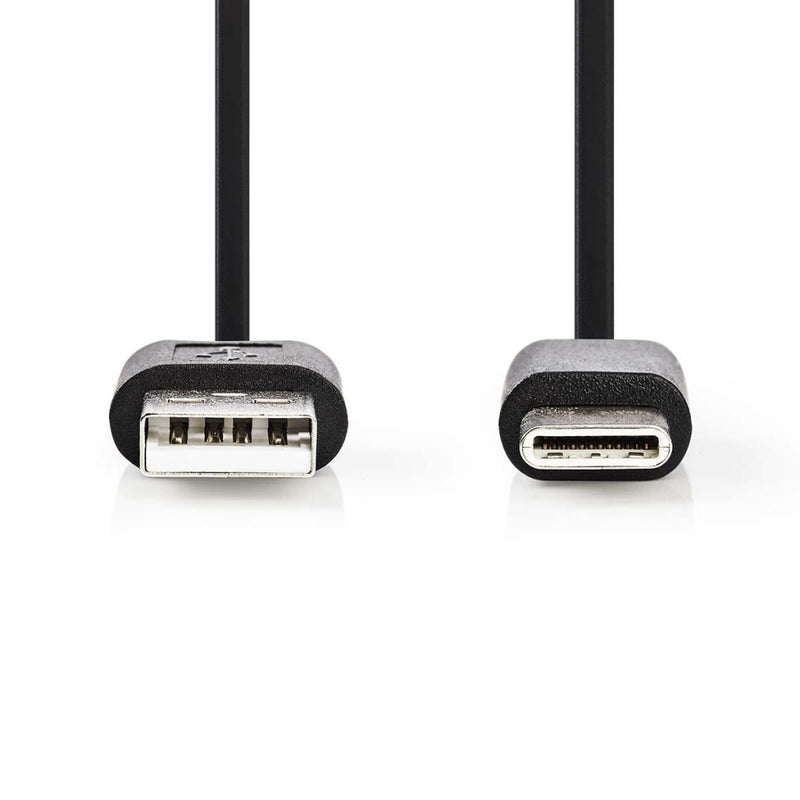 Load image into Gallery viewer, Nedis ccgp60600bk01 usb 2.0-kabel type-c male - a male 0,1 m zwart

