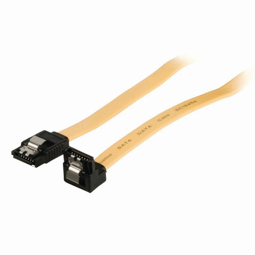 Nedis ccgp73255ye05 datakabel sata 6 gb s sata 7-pins female met vergrendeling - sata 7-pins female 90 deg; gehoekt met vergrendeling 0,5 m geel